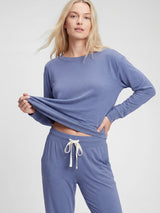 Breathable Soft Touch Long-Sleeve  Loungewear Top