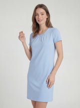 Breathable Fine Cotton Short Sleeve Nightgown