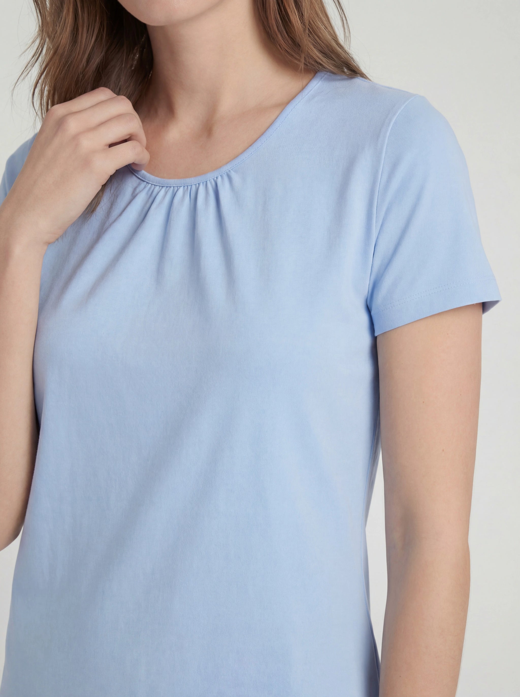 Breathable Fine Cotton Short Sleeve Nightgown