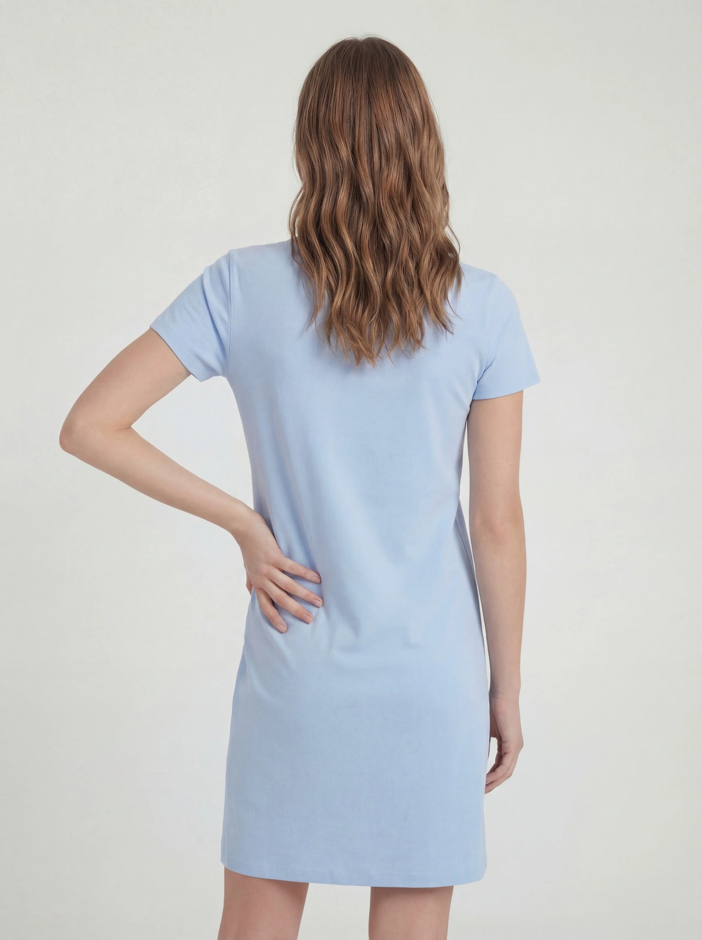 Breathable Fine Cotton Short Sleeve Nightgown
