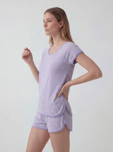 Breathable Striped Cotton Shortie Sleepwear Set