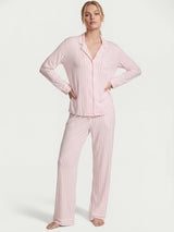 Buttery Soft Modal Piped Long Pajama Set