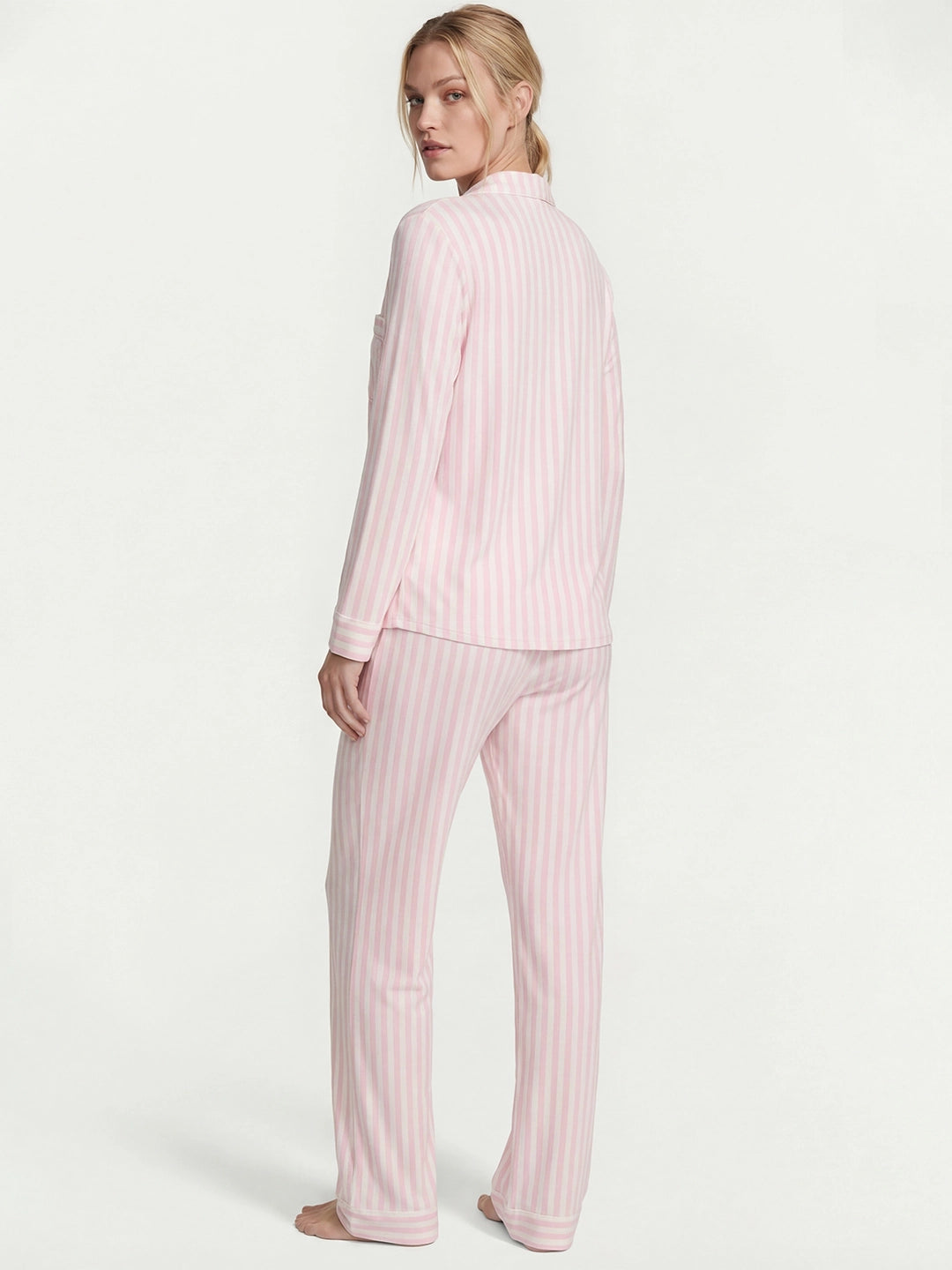 Buttery Soft Modal Piped Long Pajama Set