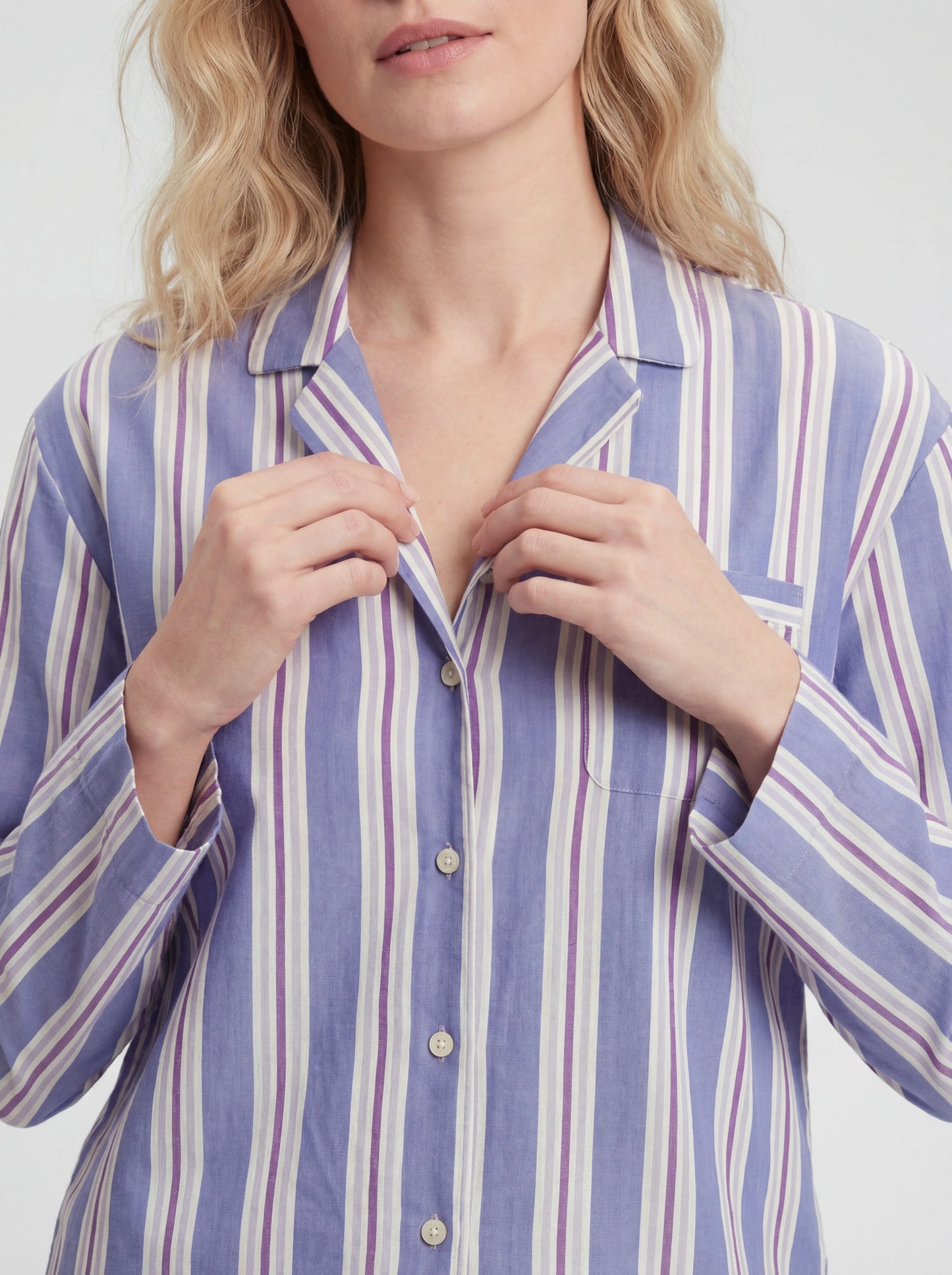 Classic Striped Cotton Poplin Pajama Pant Set