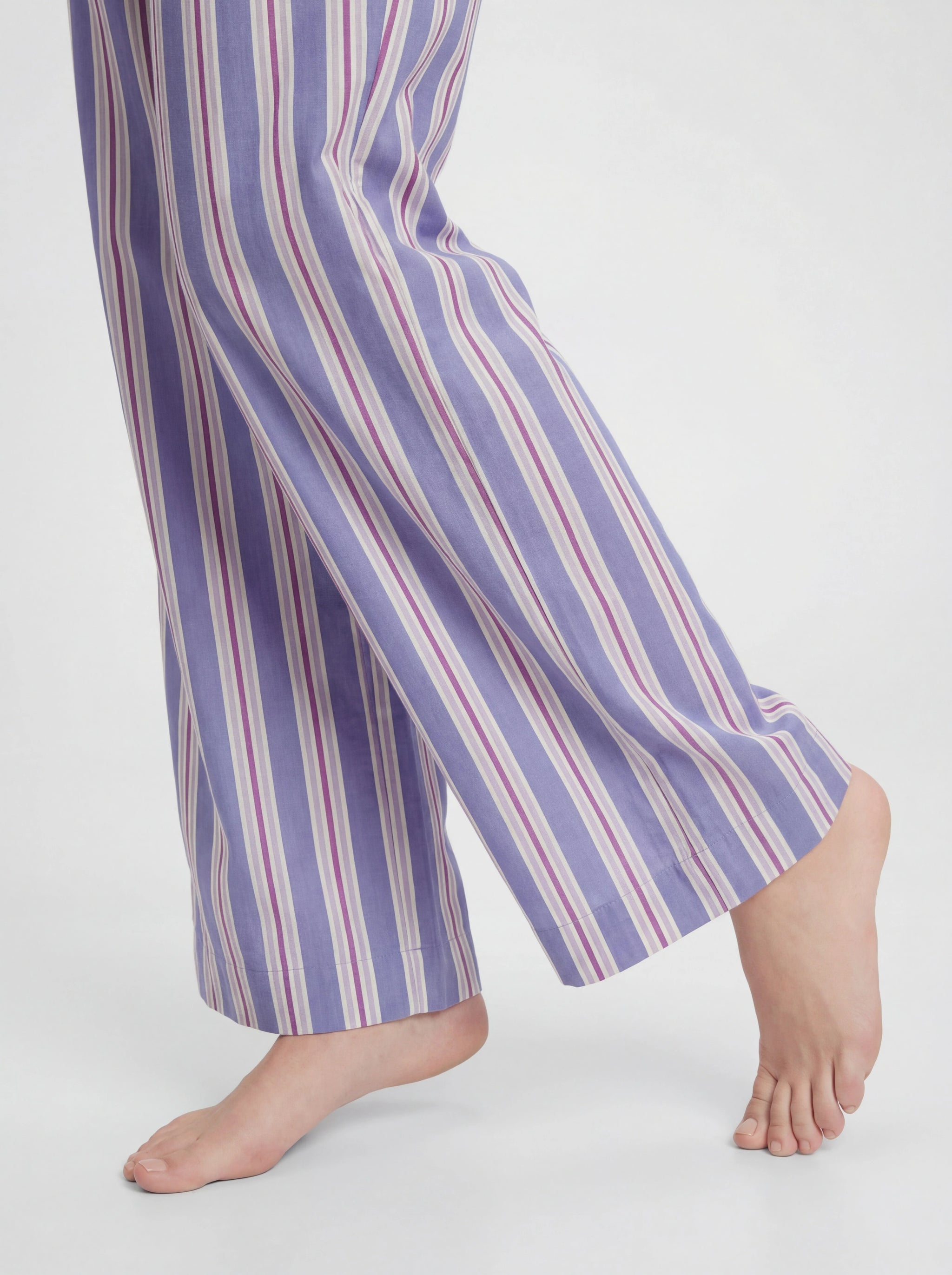 Classic Striped Cotton Poplin Pajama Pant Set