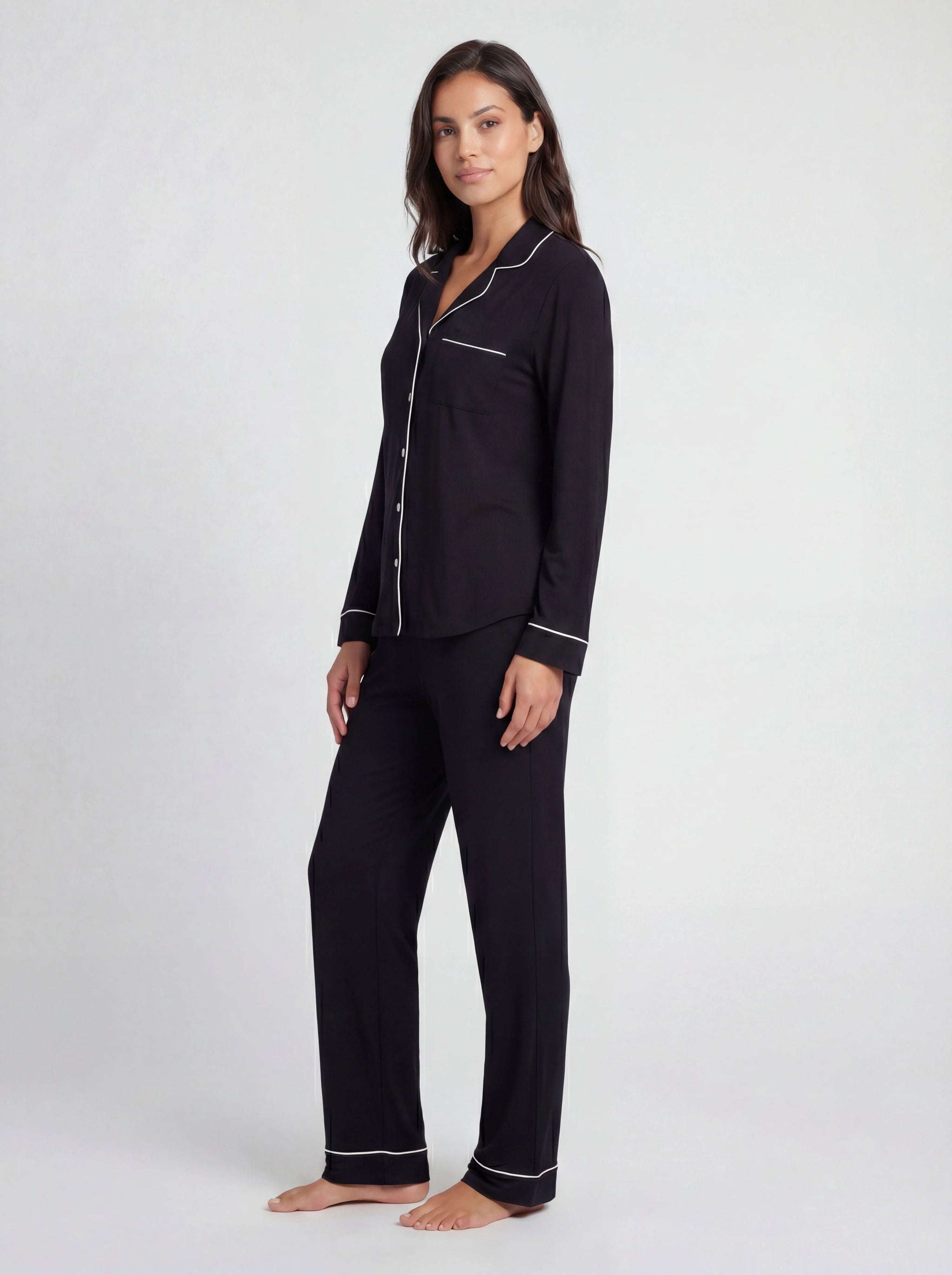 Cooling Stretch Long Sleeve Pajama Set