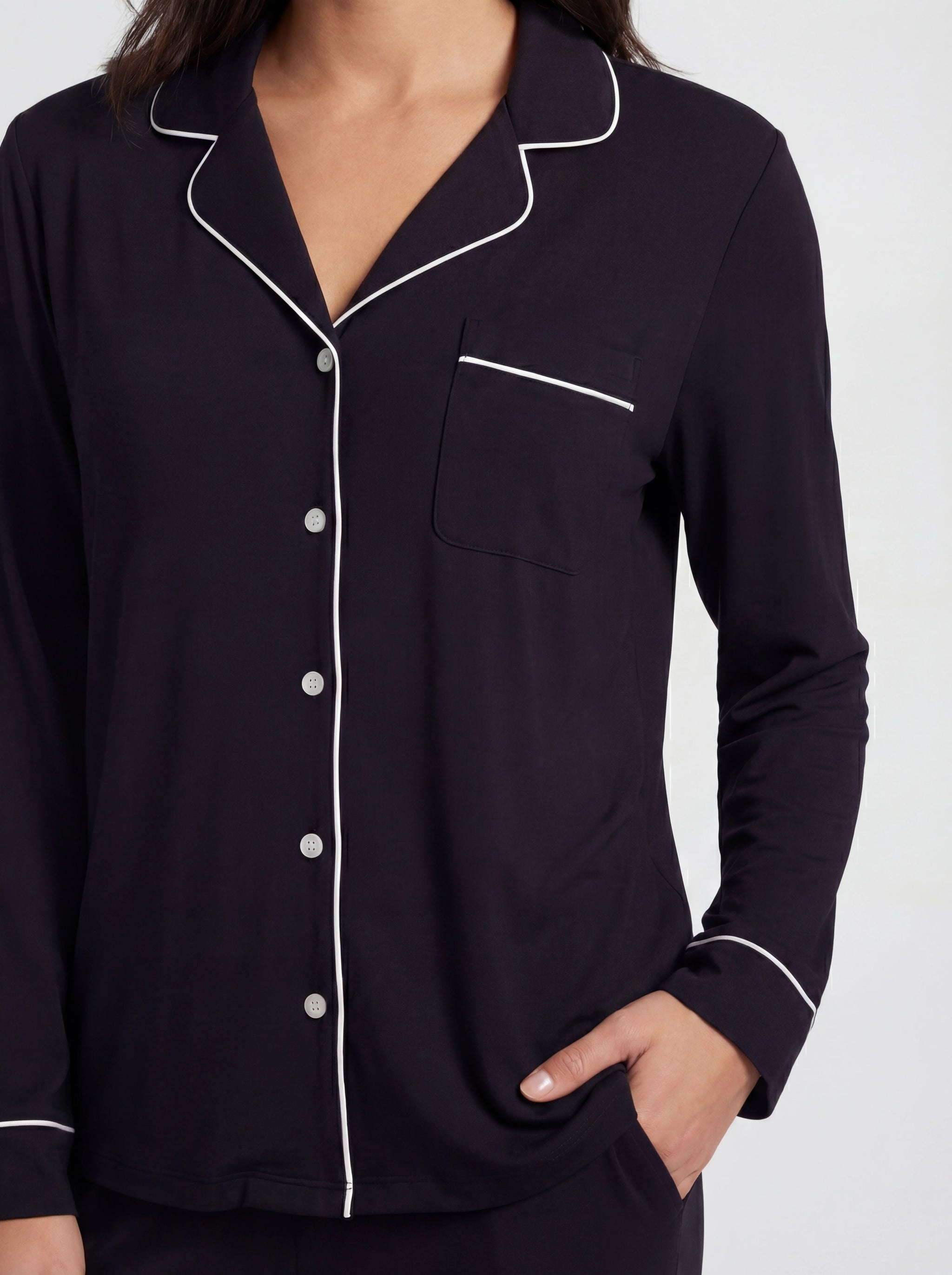 Cooling Stretch Long Sleeve Pajama Set