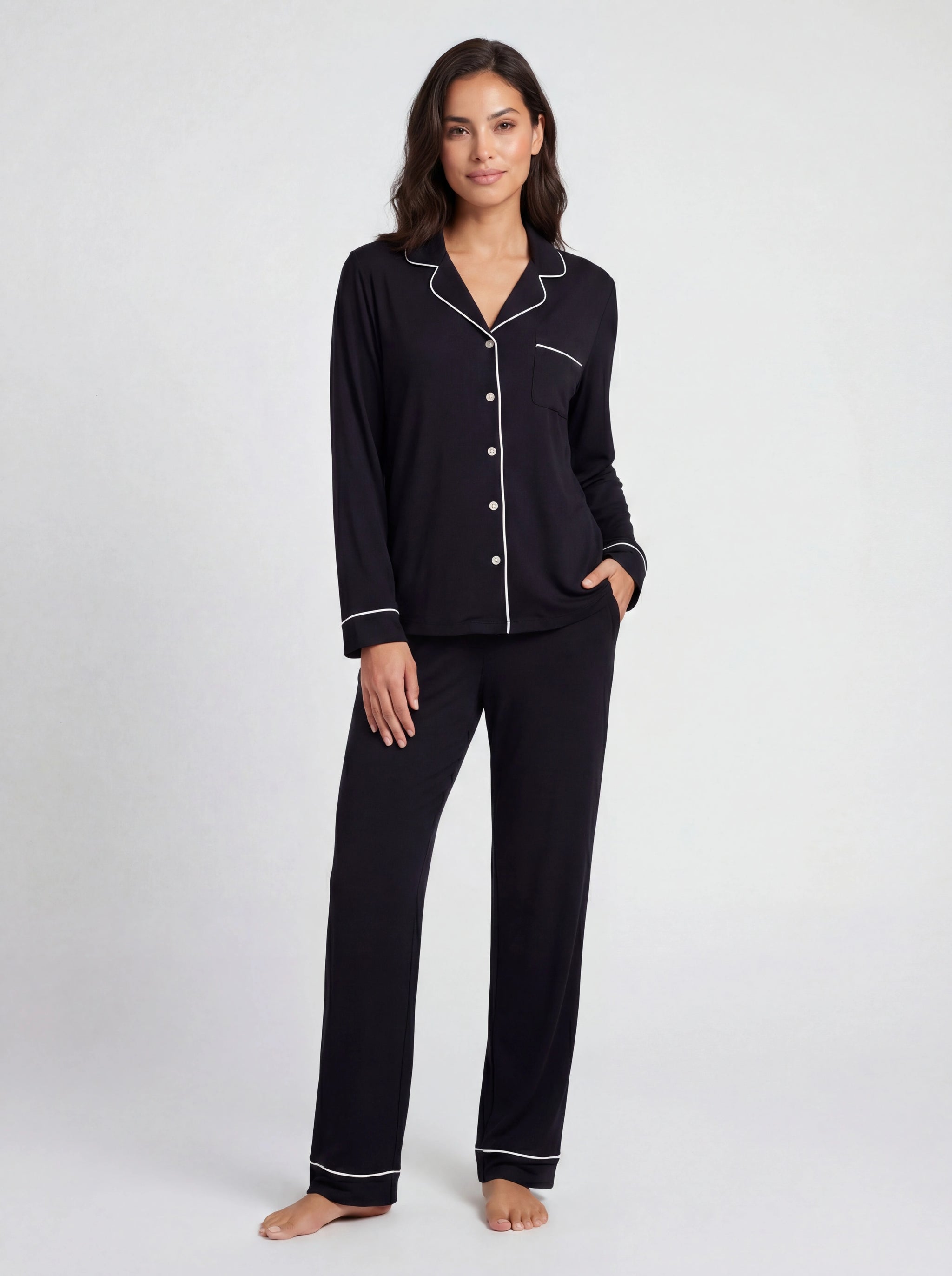 Cooling Stretch Long Sleeve Pajama Set