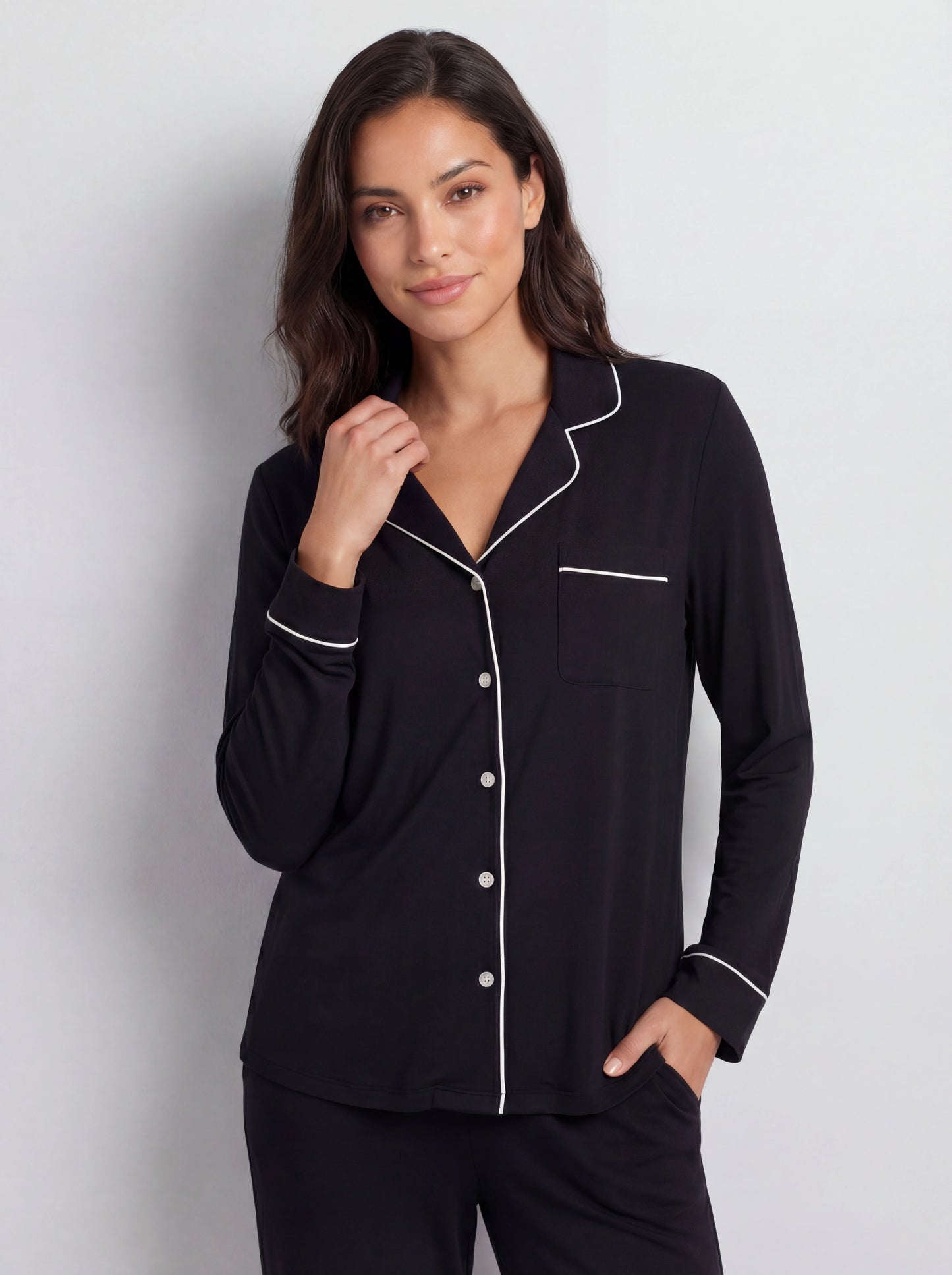 Cooling Stretch Long Sleeve Pajama Set