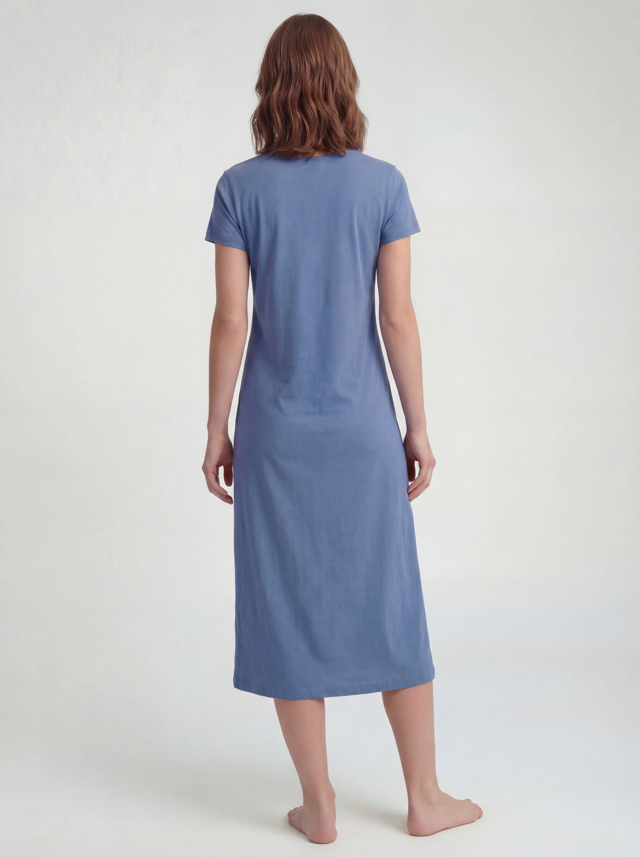 Breathable Cotton Midcalf Nightgown