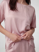 Silky Smooth Satin Tee and Shorts Pajama Set