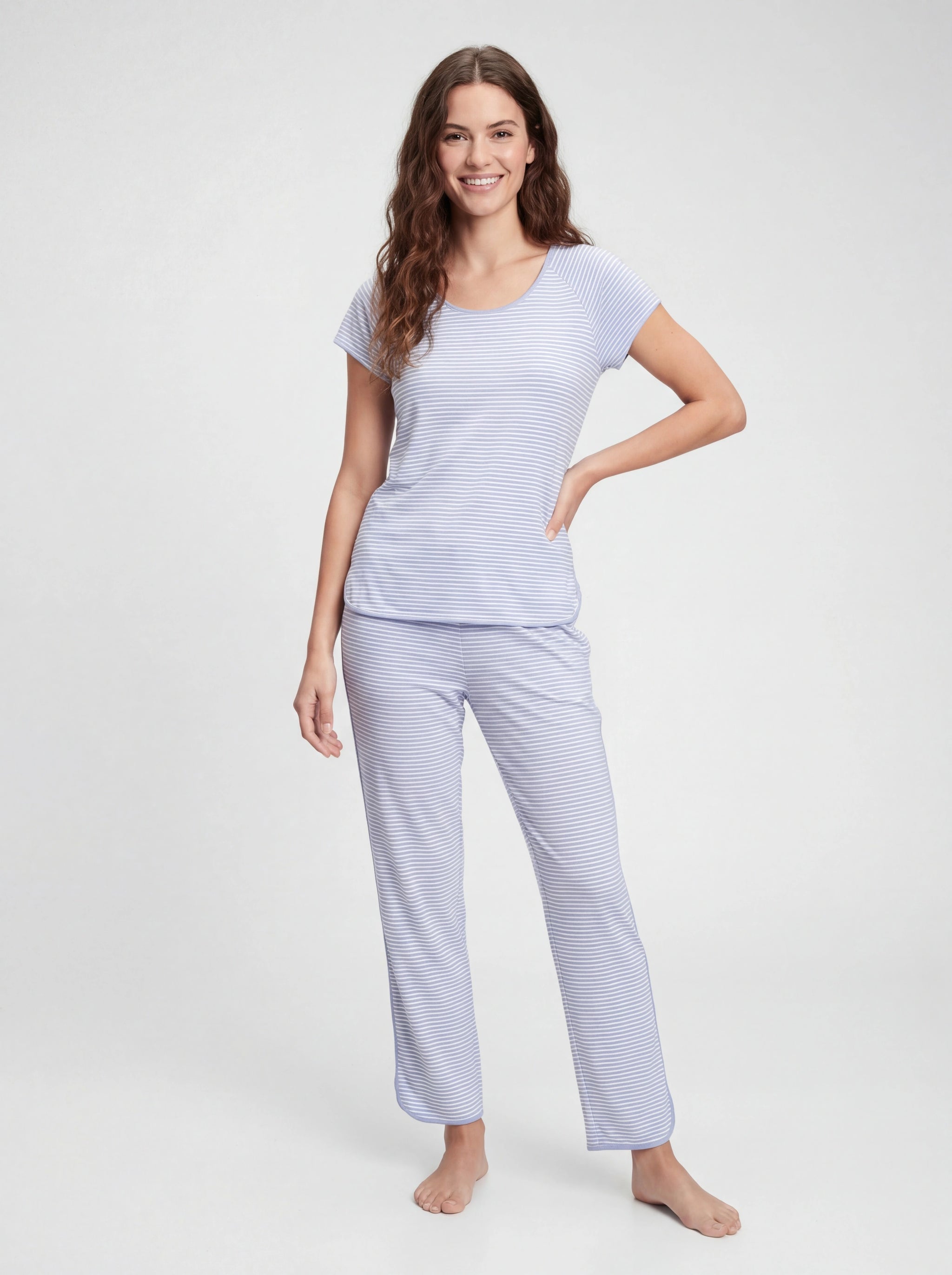 Ultra-Soft Cotton Short-Long Pajama Set