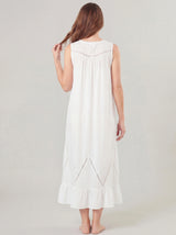 Vintage Embroidered Cotton Lawn Long Nightie